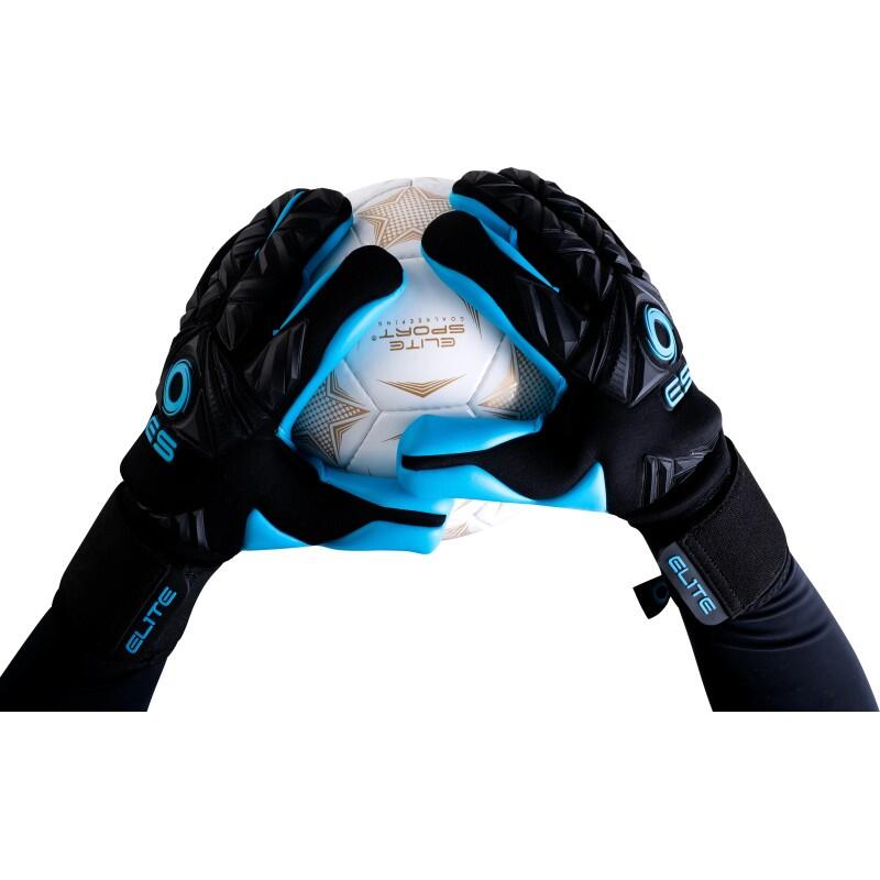 Elite Sport Neo Revolution II Combi Keepershandschoenen - Zwart / Aqua maat 7 2/5