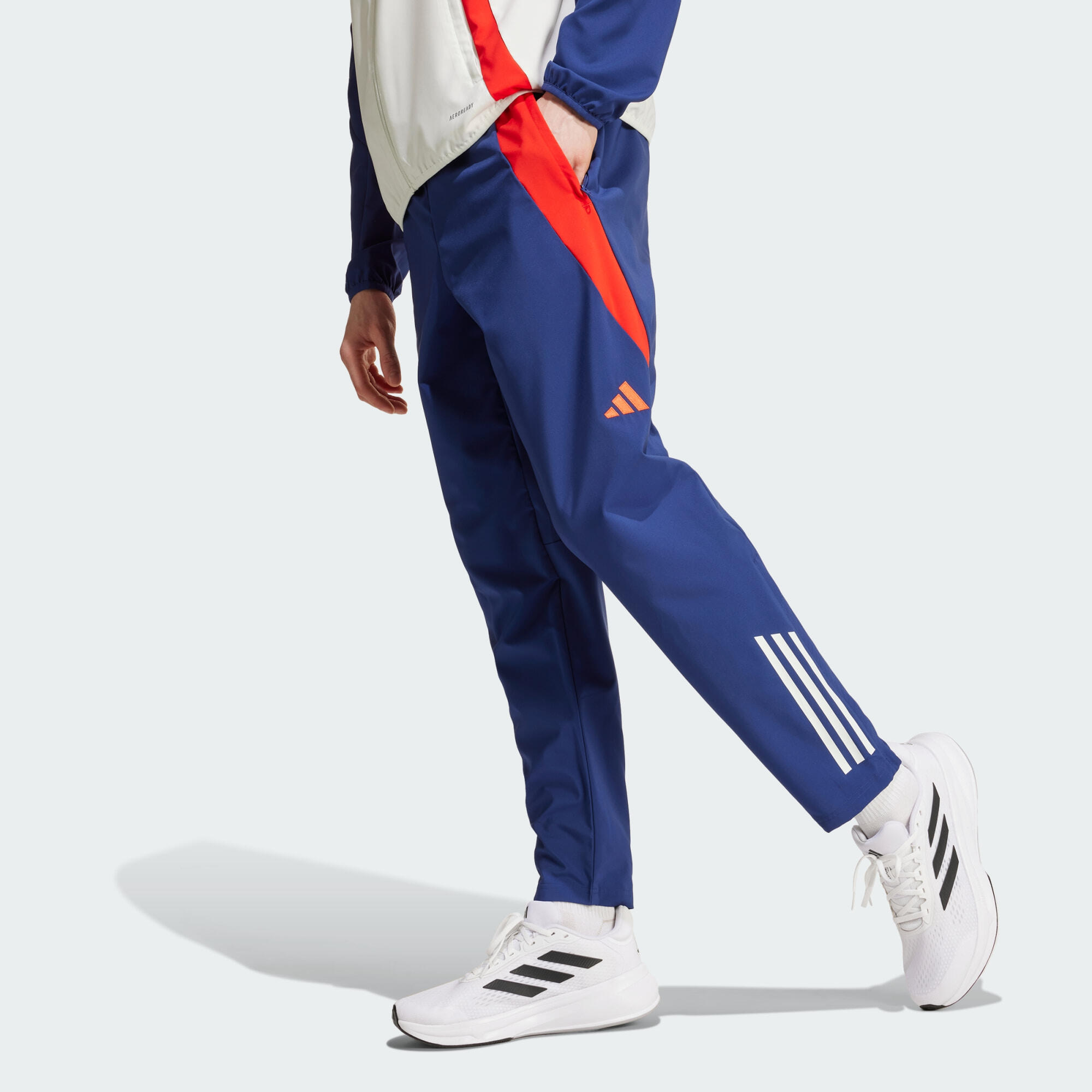 Adidas - Pantalon De Présentation Olympique Lyonnais Tiro 24 - Pantalons - Blanc|bleu|rouge - S - Decathlon