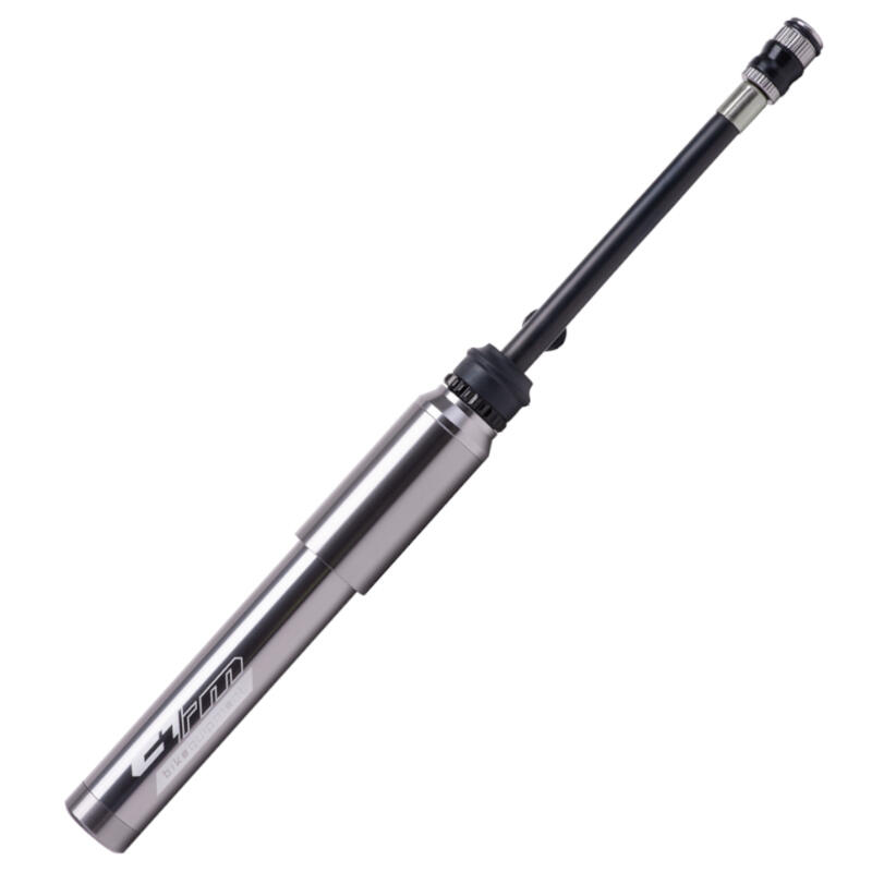 Pompka rowerowa mini aluminiowa z wężykiem CTM Straw 2/2