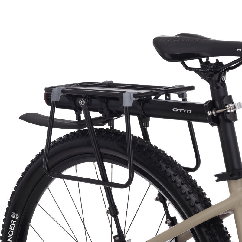Bagażnik rowerowy tylny aluminiowy do sztycy CTM TS40 z błotnikiem
