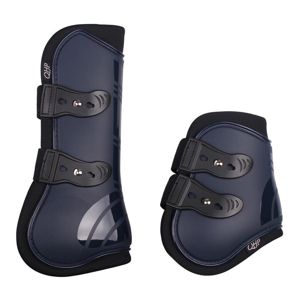 Front horse gaiter and open fetlock guard set QHP