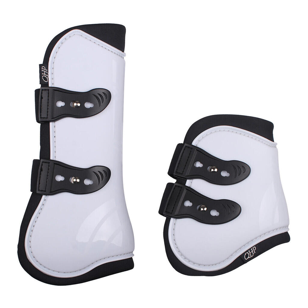 Front horse gaiter and open fetlock guard set QHP