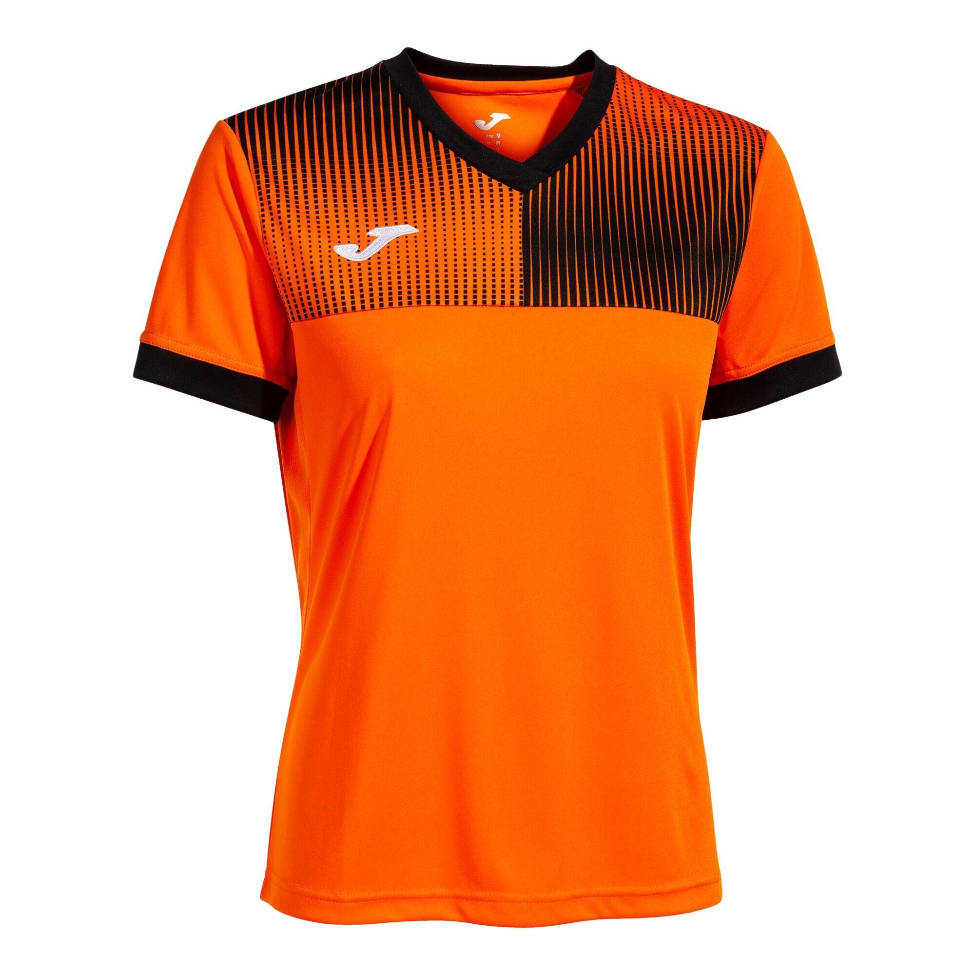 Joma - Maillot Manches Courtes Football Femme Joma Eco Supernova Orange - T-shirt Manches Courtes - Noir|orange - 38 S - Decathlon