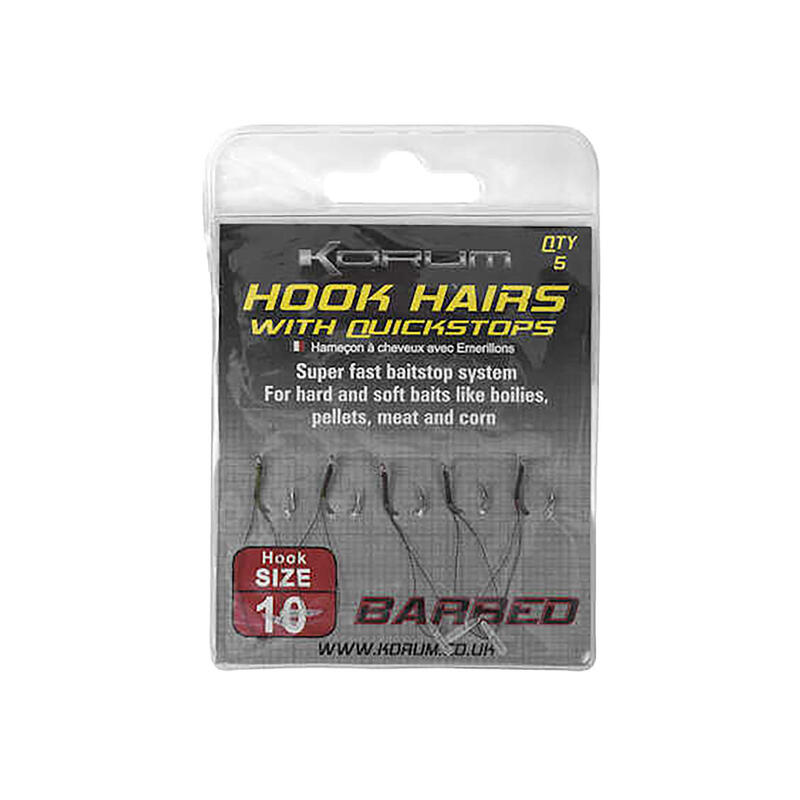 Leader per i Hookhair Barbed Korum con metodo Quickstops