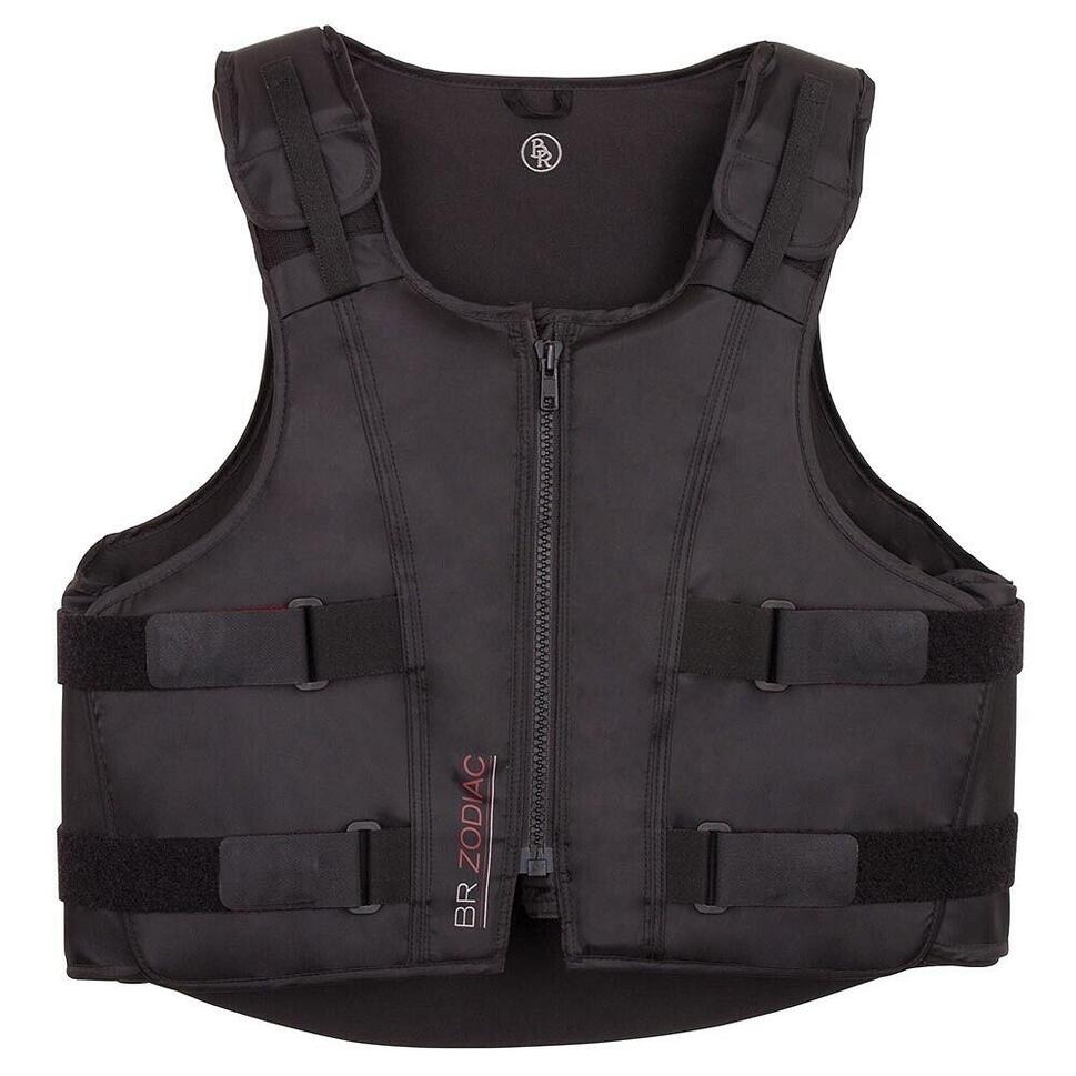 Predolo Gilet De Protection Équestre Taille S – Maille Respirante, Noir, Fermeture Éclair, Rembourrage EVA Pour Coccyx