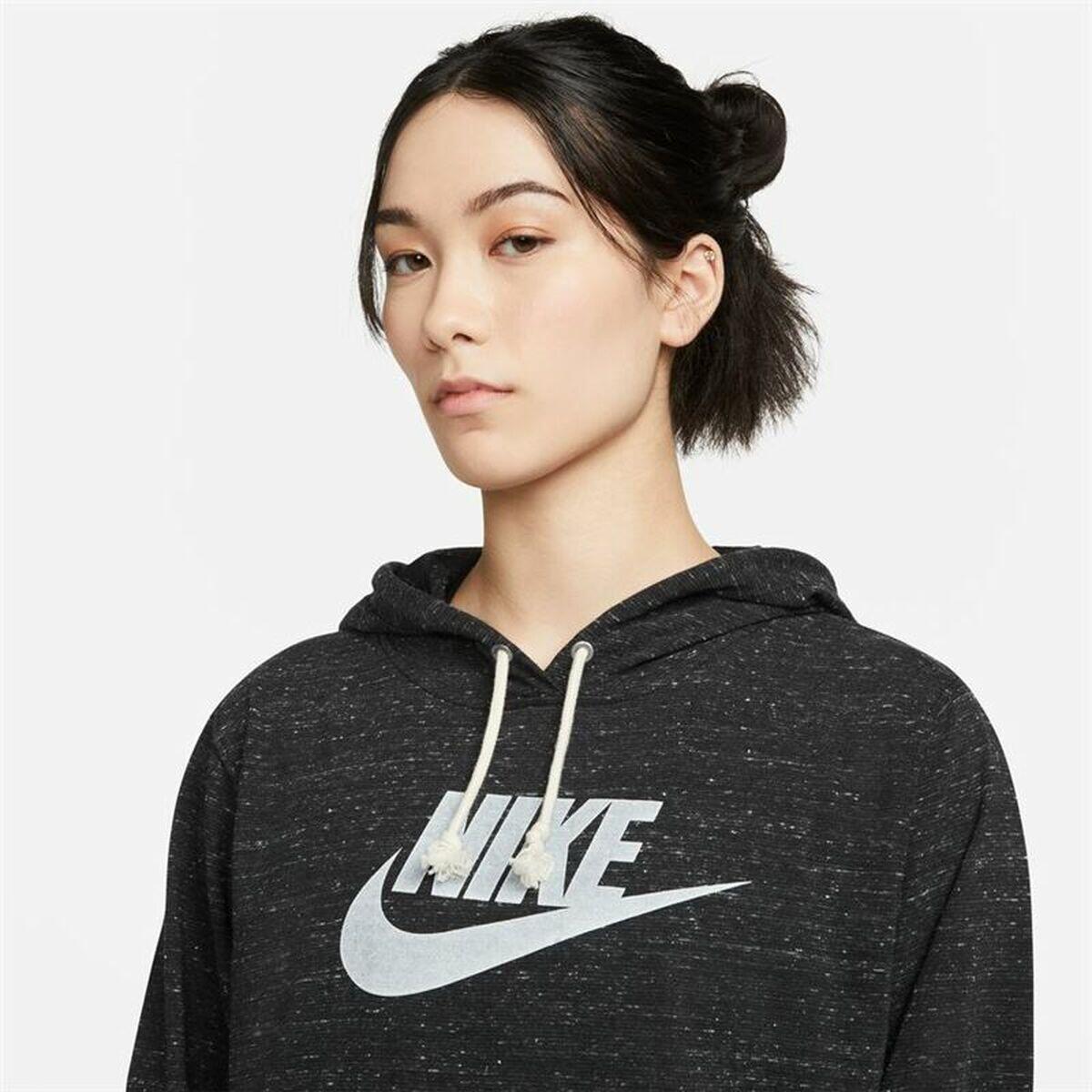 Bluza z kapturem Damska Nike Sportswear Gym Vintage Czarny 3/5