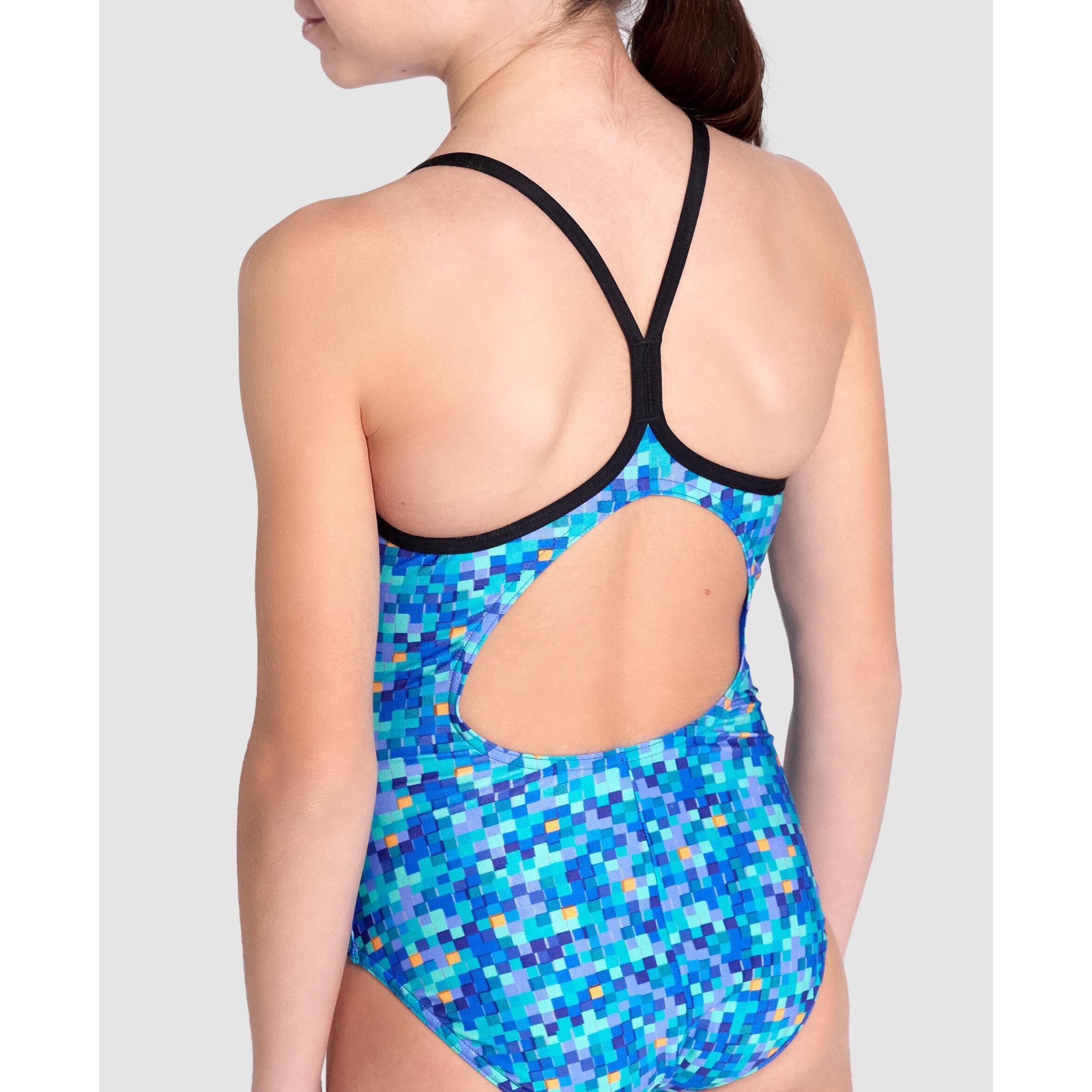 Costume da bagno 1 pezzo per bambina Arena Pooltiles Lightdro 4/5