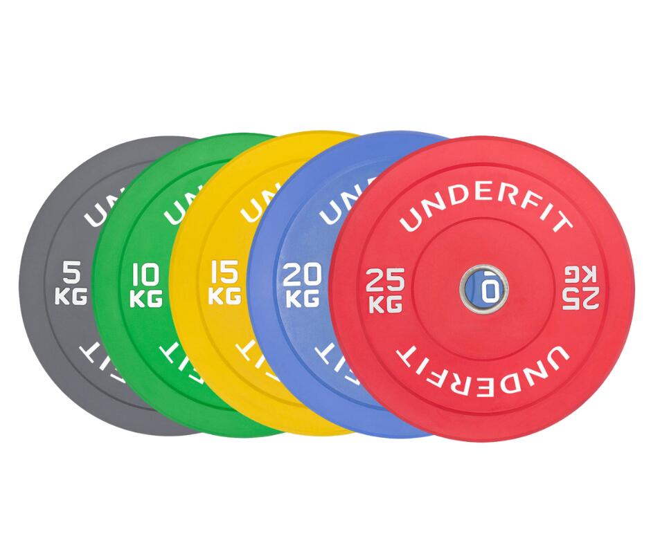 Zestaw obciążeń olimpijskich UNDERFIT BUMPER COLOR 150 kg 3/8