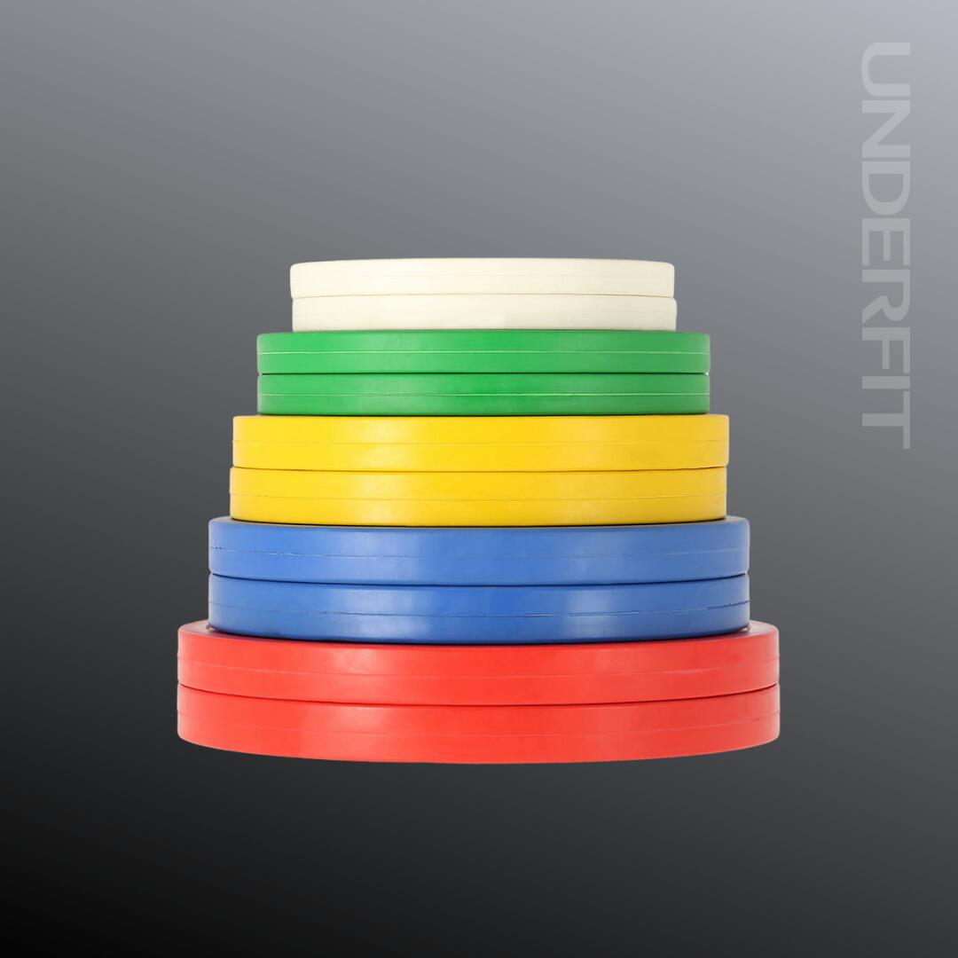 Zestaw obciążeń olimpijskich BUMPER COLOR MINI UNDERFIT 15kg 4/8