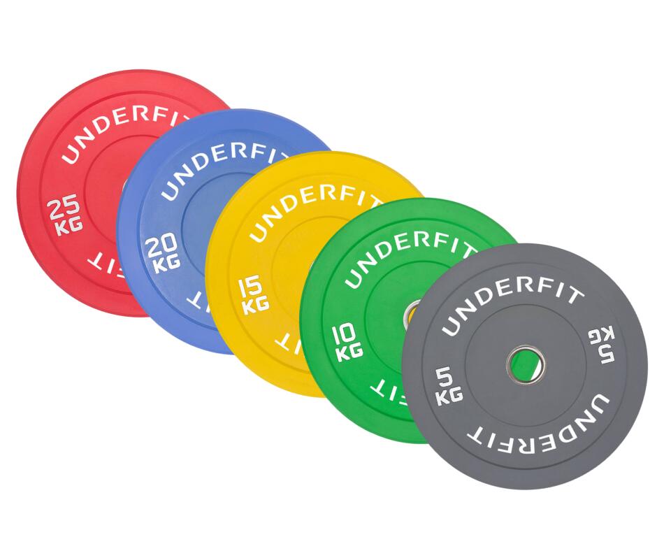 Zestaw obciążeń olimpijskich UNDERFIT BUMPER COLOR 150 kg 5/8