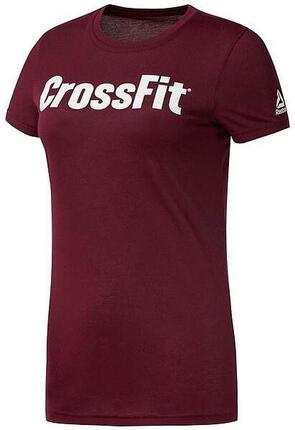 Damen Kurzarm-T-Shirt Reebok Fef Speedwick Burgunderrot