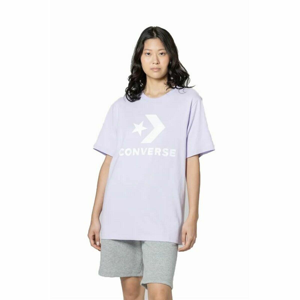 Camiseta de Manga Corta Unisex Converse Standard Fit Center Front Large Lavanda 2/3