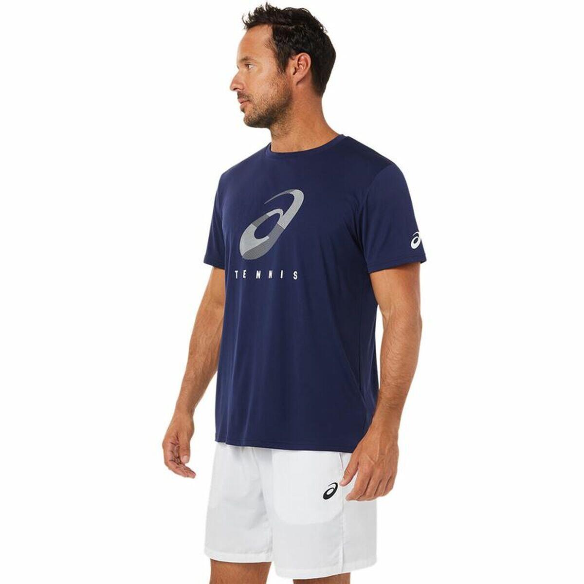 T-shirt à manches courtes homme Asics Court Bleu 4/5