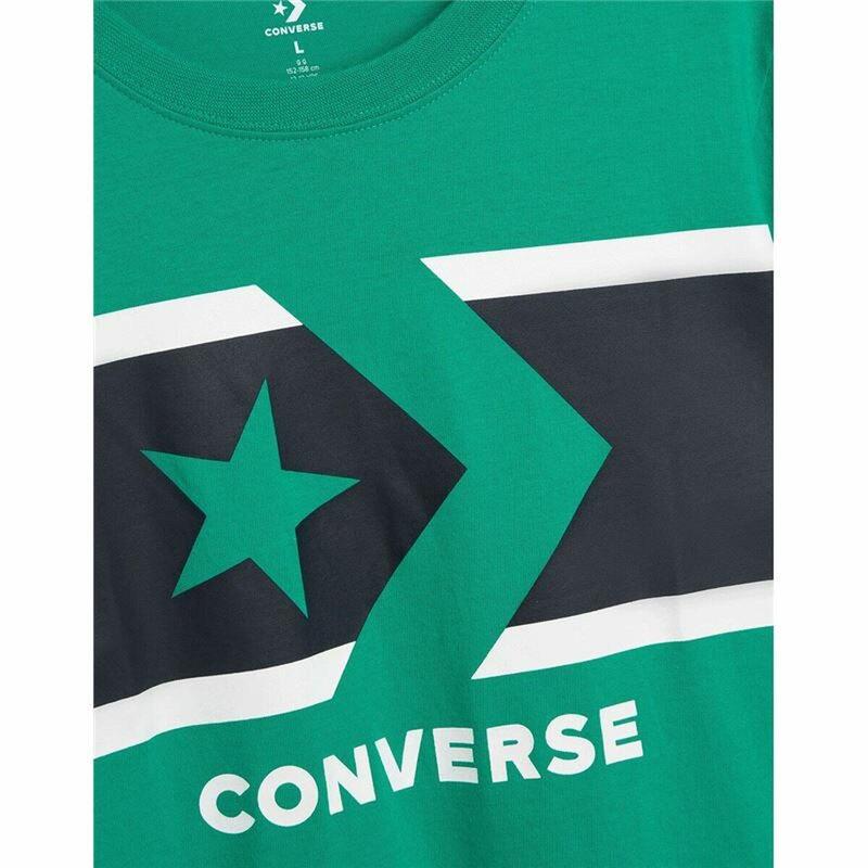 Camisola de Manga Curta Infantil Converse Stripe Star Chevron  Verde