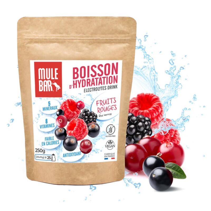 Mulebar - Boisson D'Hydratation - Electrolytes - Mulebar - Fruits Rouges - 250g - Electrolyte - 250 G - Decathlon