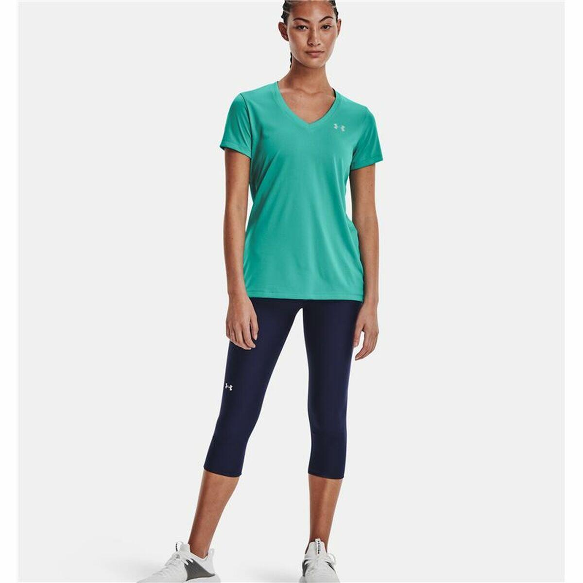 Maglia a Maniche Corte Donna Under Armour Tech SSV Solid Acquamarina 5/5