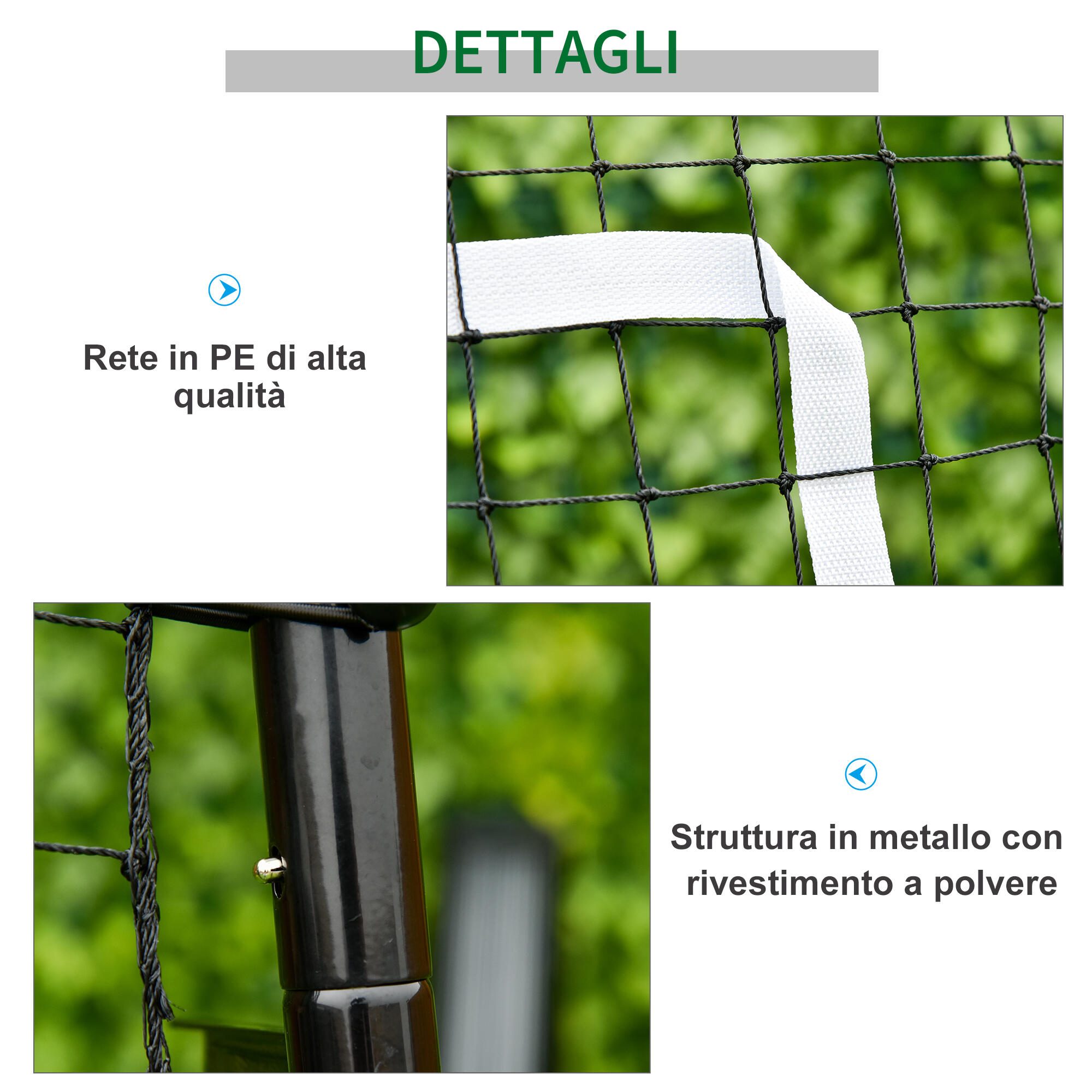 HOMCOM Rete da Calcio Rebounder Pieghevole con Bersaglio e Angolo Regolabile 6/7