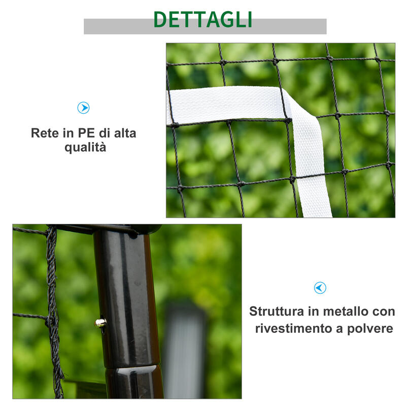 HomCom Plasa de fotbal Rebounder pliabila cu tinta si Unghi reglabil