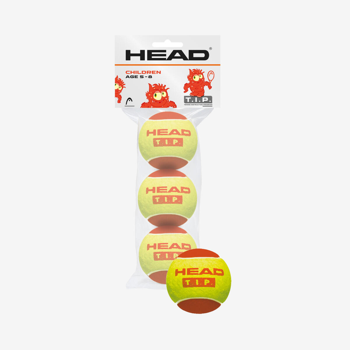 HEAD T.I.P. Red Tube de 3 balles de tennis