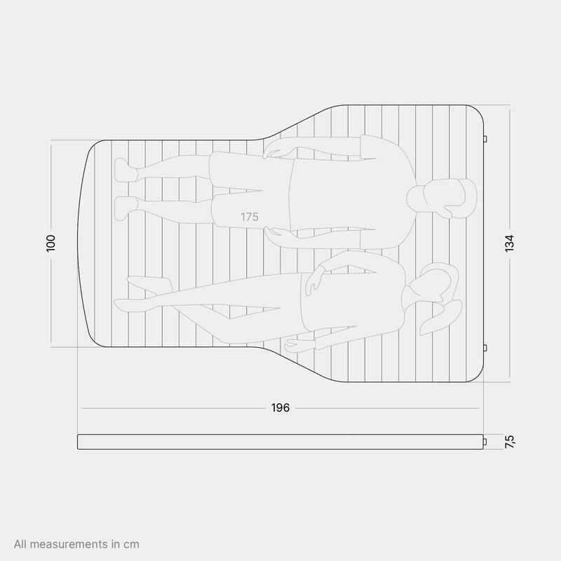 Matelas autogonflant de camping - adapté pour Tesla Model Y - Cloudmat Y