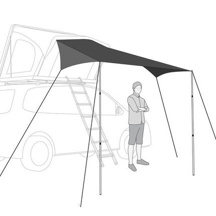 Sonnensegel für qeedo Freedom Dachzelte Freedom Tarp Vordach (2,5 x 4 m)