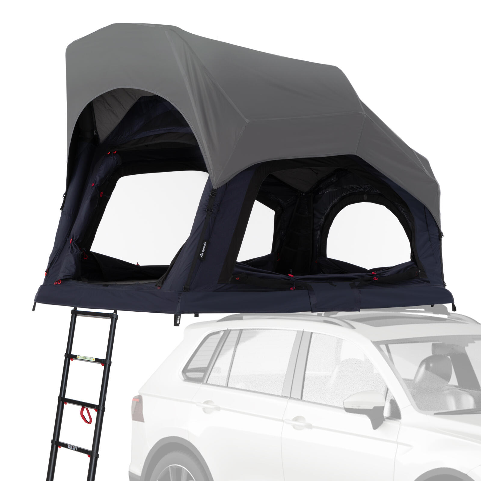 Qeedo - Tente De Toit Gonflable Avec Couverture Souple - 2 Places - Freedom Air - Tente De Toit - Gris - 2 Places - Decathlon