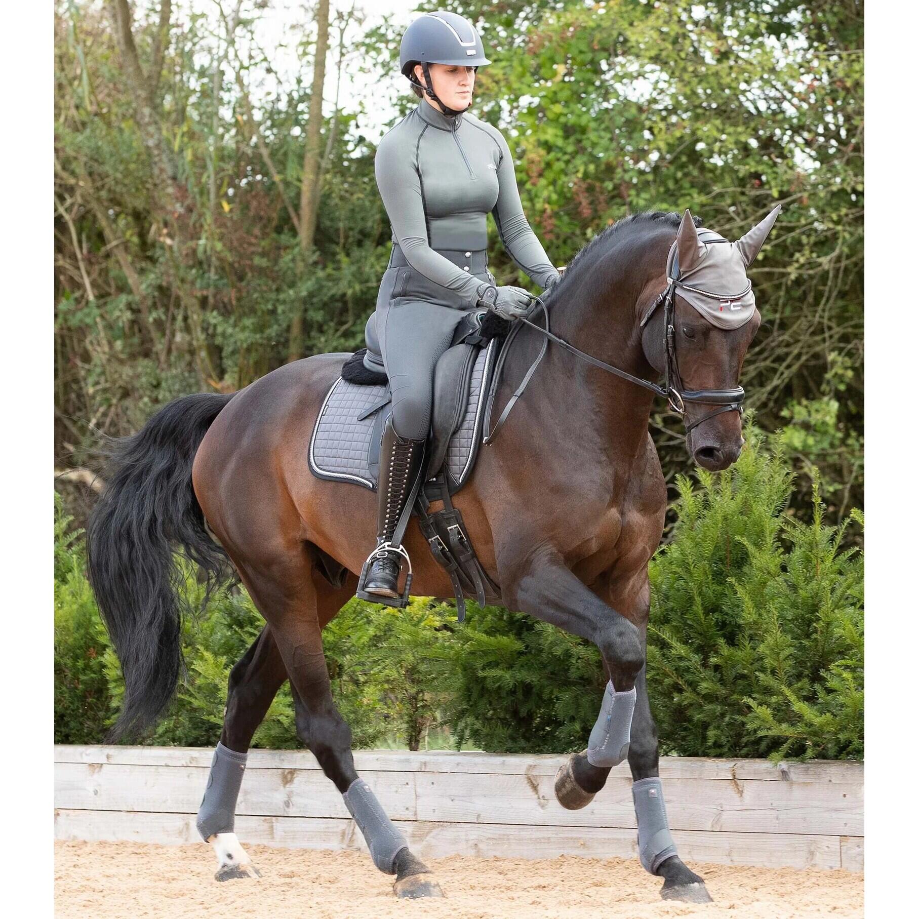 Tapis de dressage pour cheval en laine mérinos Premier Equine Capella CC Square 2/5