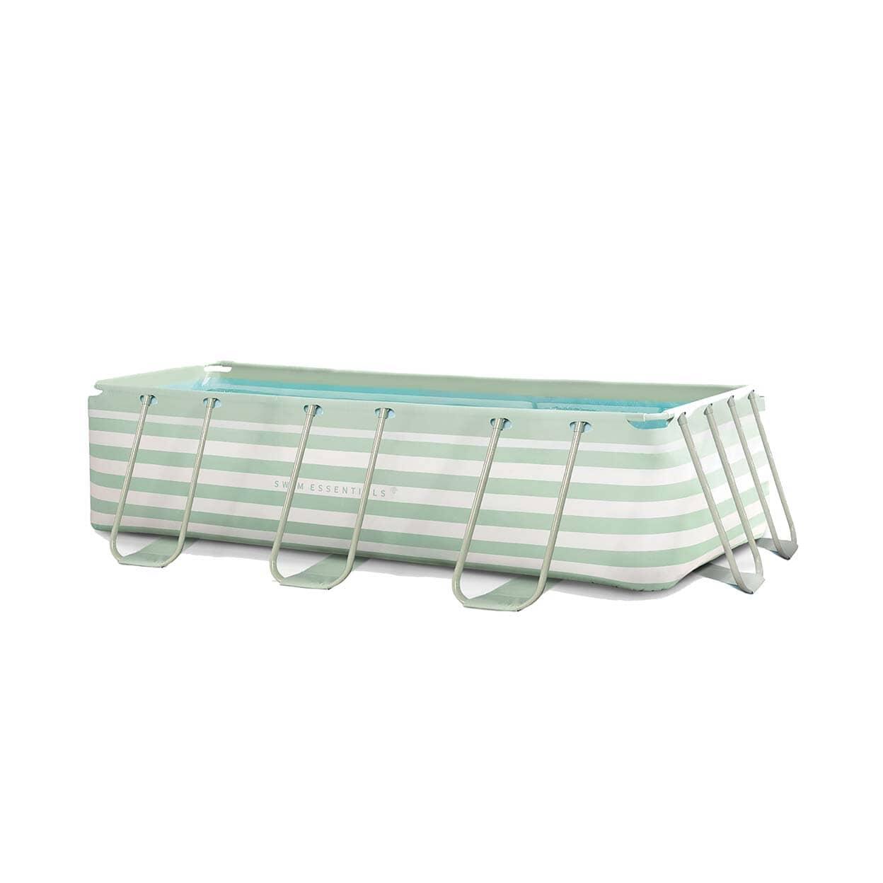 SWIM ESSENTIALS Swim Essentials | Verde/bianco Gestreept piscina fuori terra 400x200x100 cm