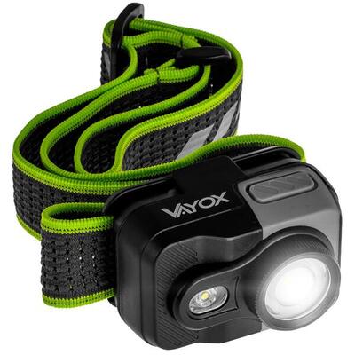 Zaklamp vayox va0196. 800lm. zoom. oplaadbaar met hybride voeding