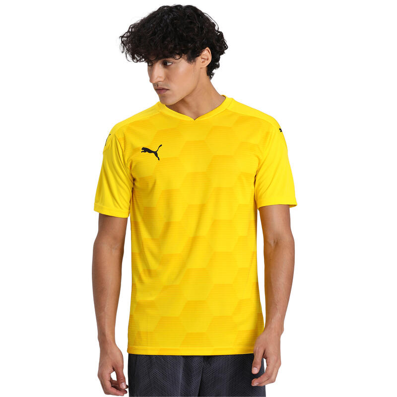 Camiseta Puma Teamfinal 21 Graphic Jersey, Amarillo, Hombre