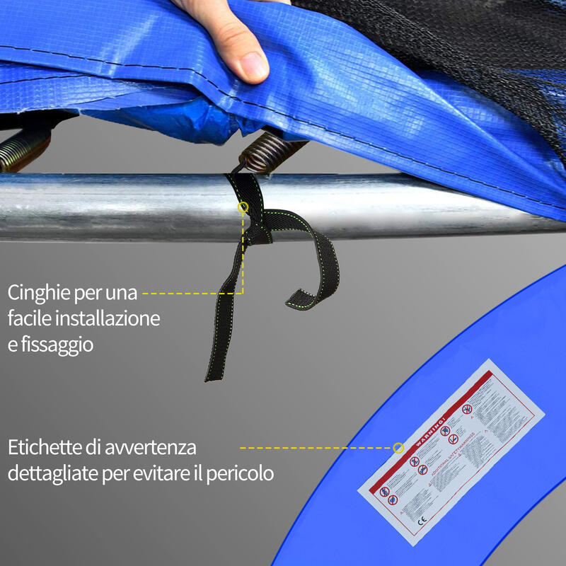 HOMCOM Husă de Protecție din Plastic pentru Trambulină , Ø366cm