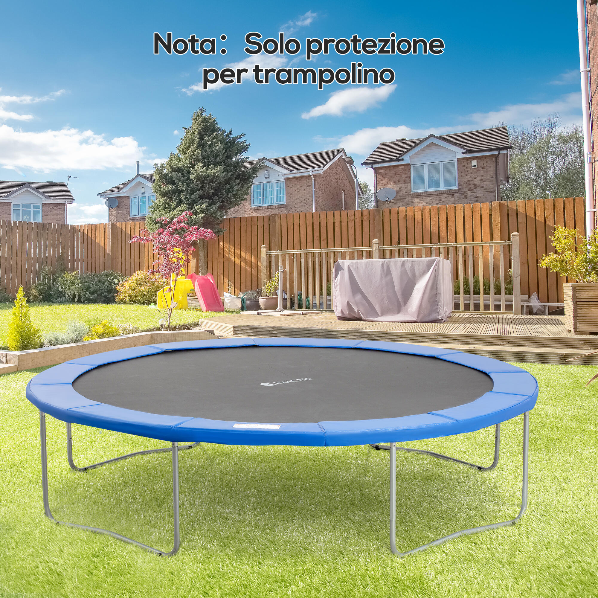 HOMCOM Copertura Protezione Trampolino Elastico in Plastica, Ø366cm 2/7