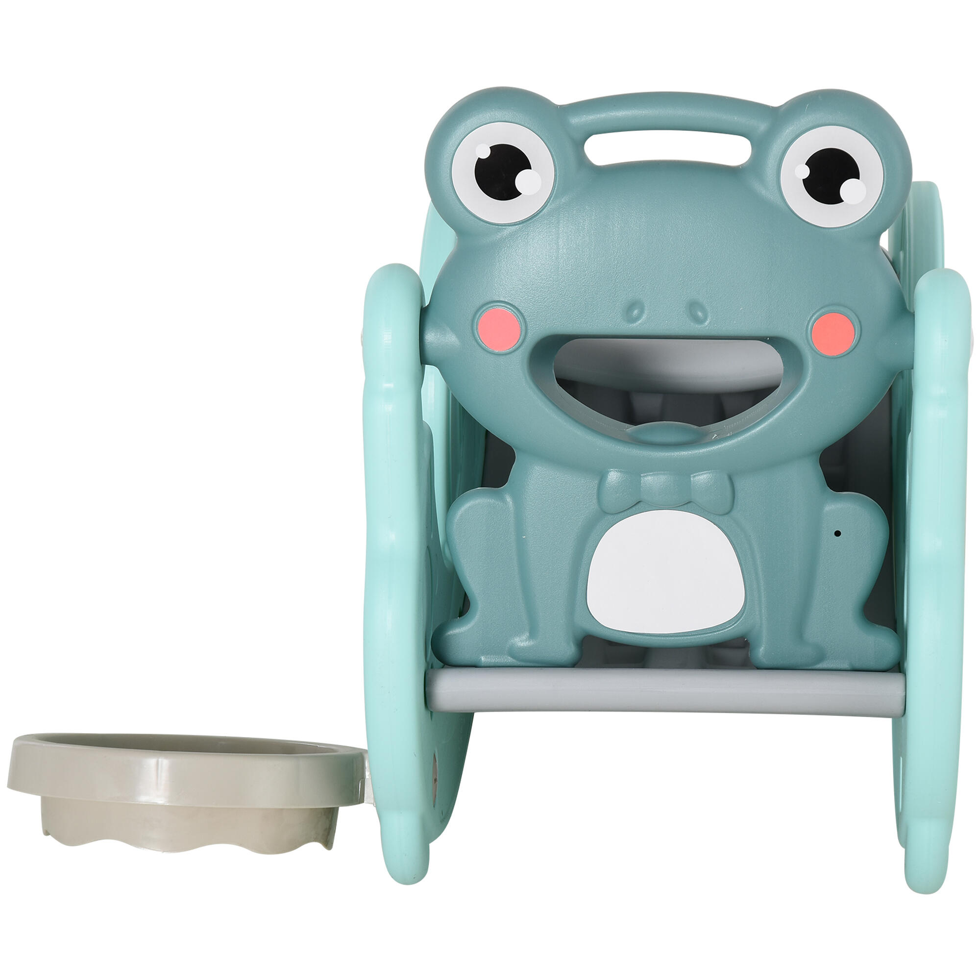 HOMCOM 3-in-1 Cavallo a Dondolo Scivolo per Bambini e Canestro, Età 18-36 mesi 4/8