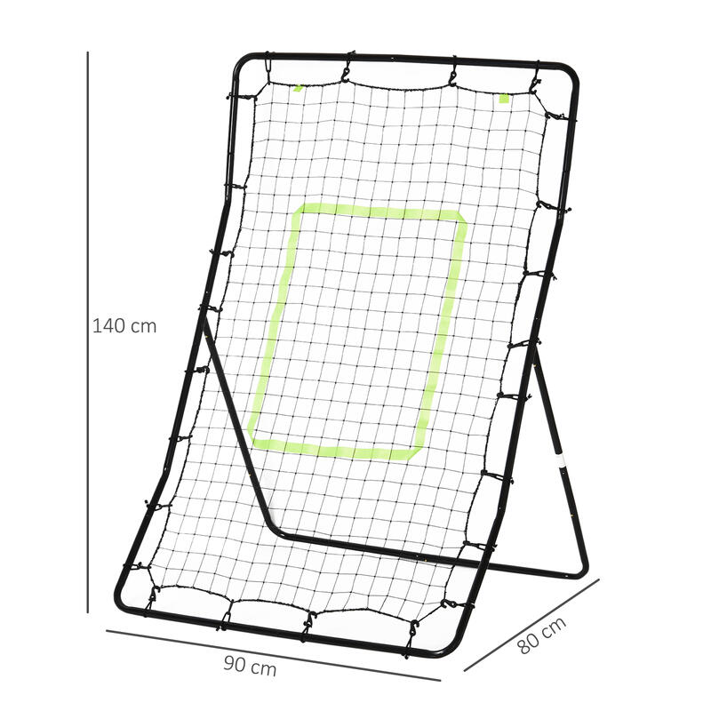 HOMCOM Plasa Elastica  pentru Fotbal și Rugby, Portabila, 90x80x140cm