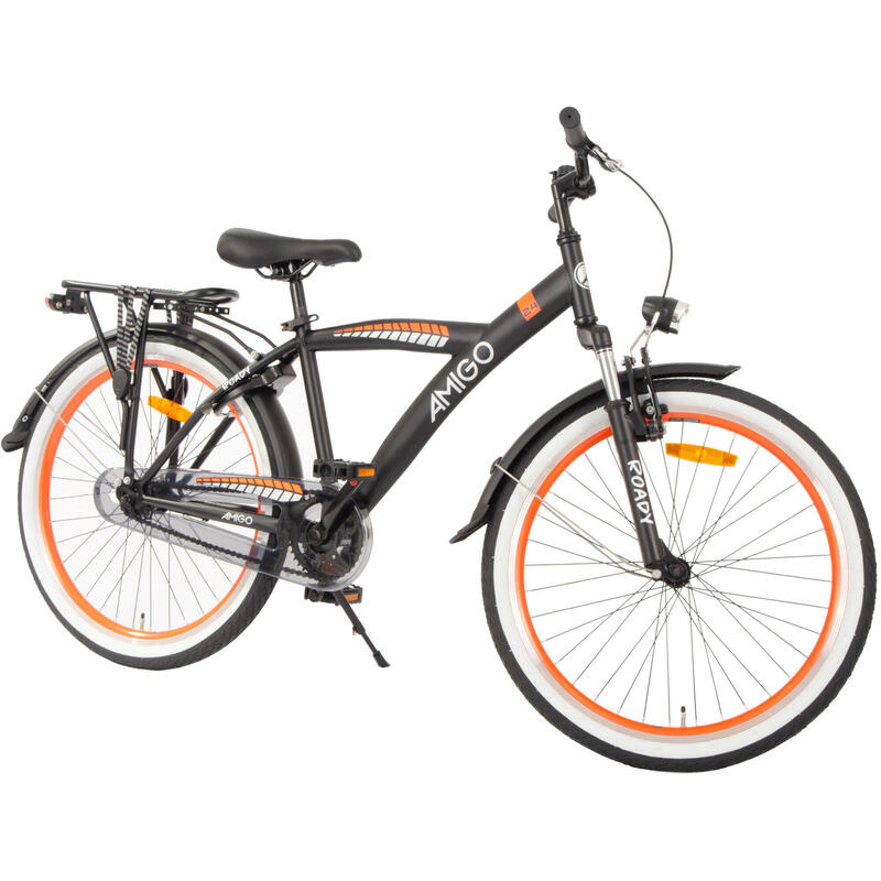 AMIGO Jongensfiets Roady 24 Inch 38,5 cm Jongens Terugtraprem Zwart/Oranje