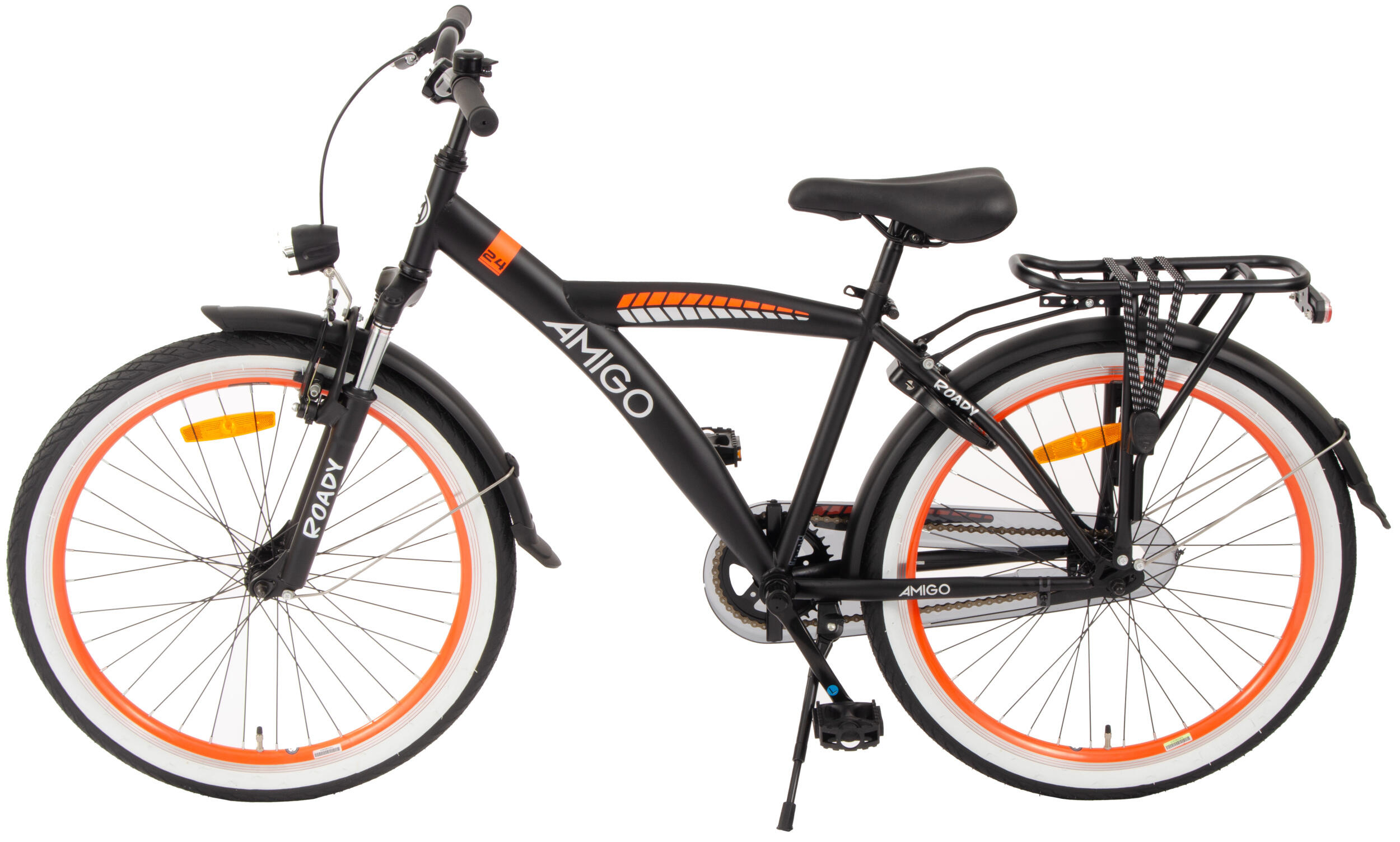 AMIGO Jongensfiets Roady 24 Inch Jongens Terugtraprem Zwart/Oranje 3/7