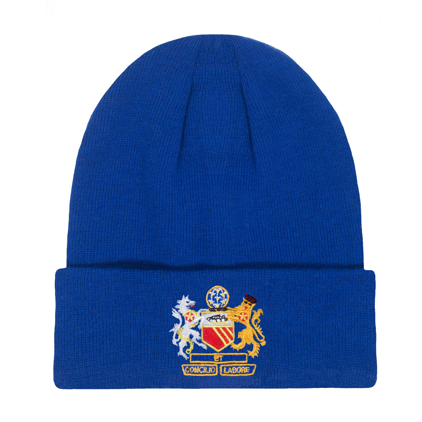 Fan Originals Beanie Bobble Hat Manchester Crest 68 United European Colours Blue 1/3