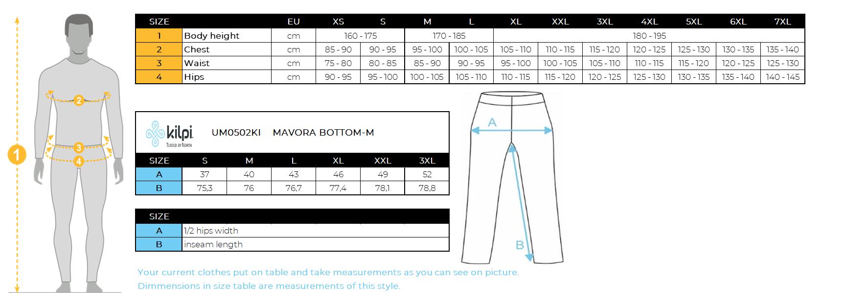 Sous-couche homme Kilpi MAVORA BOTTOM-M 3/4