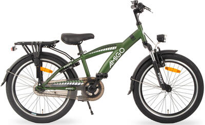 AMIGO Kinderfahrräder Jungen Roady 20 Zoll Jungen Rücktrittbremse Grün