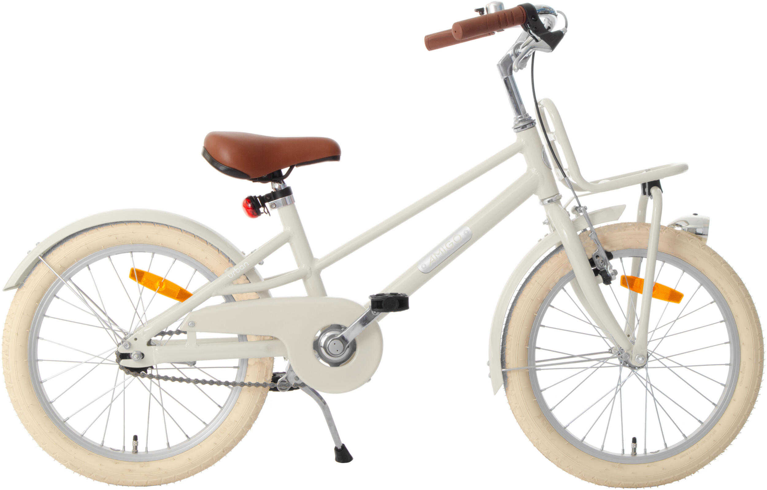 AMIGO AMIGO Meisjesfiets Urban Aluminium Frame 18 Inch Meisjes Terugtraprem Zandbruin