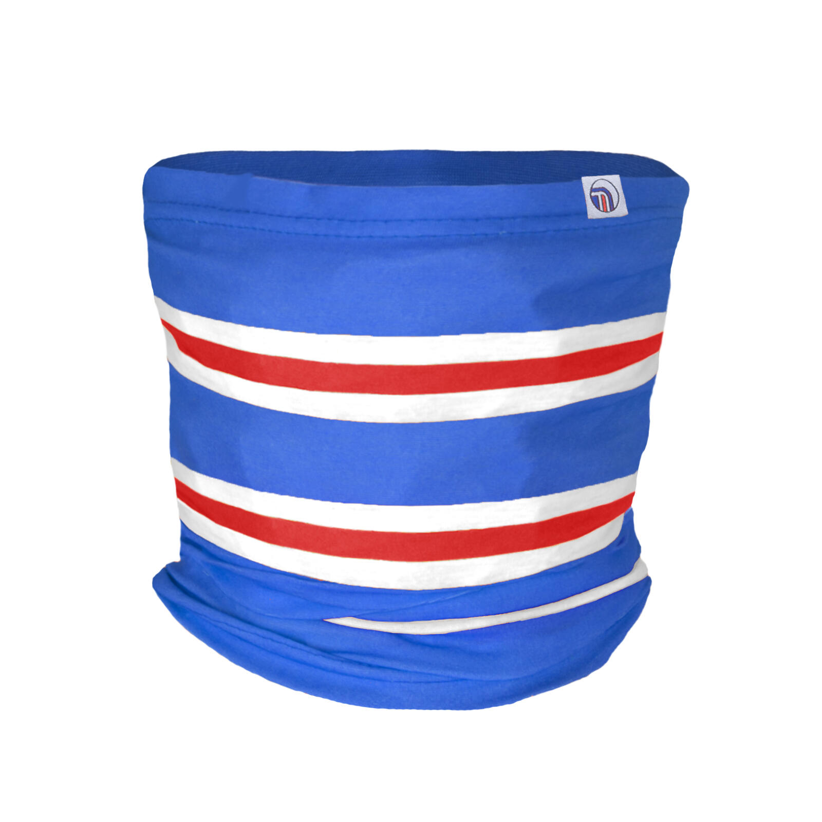 Fan Originals Snood Neck Scarf Blue White Red Rangers Colours 1/4