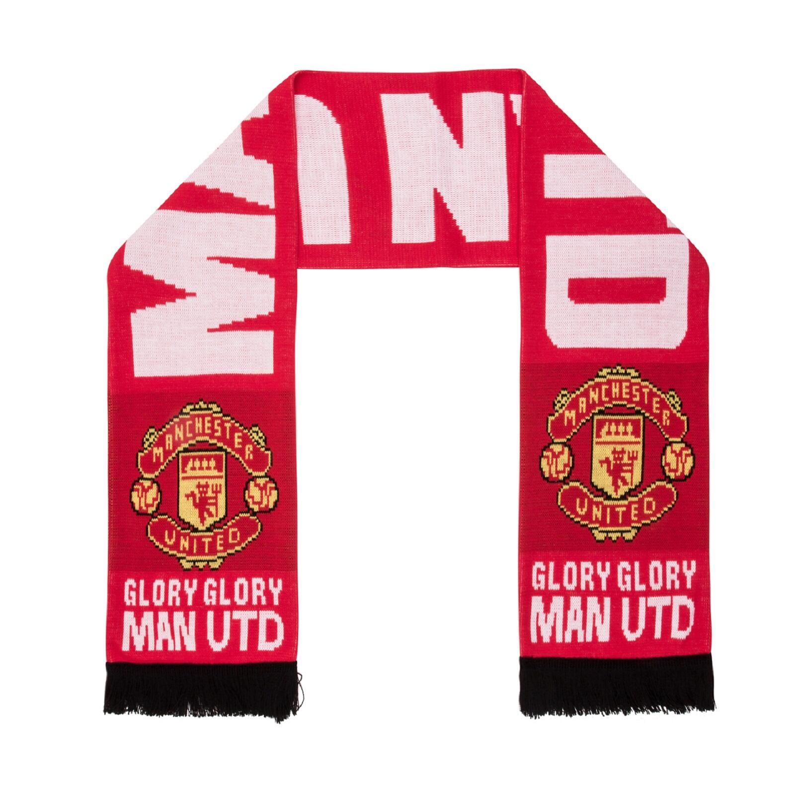 MANCHESTER UNITED Manchester United FC Scarf Knitted Jacquard Mens Kids Official Football Gift