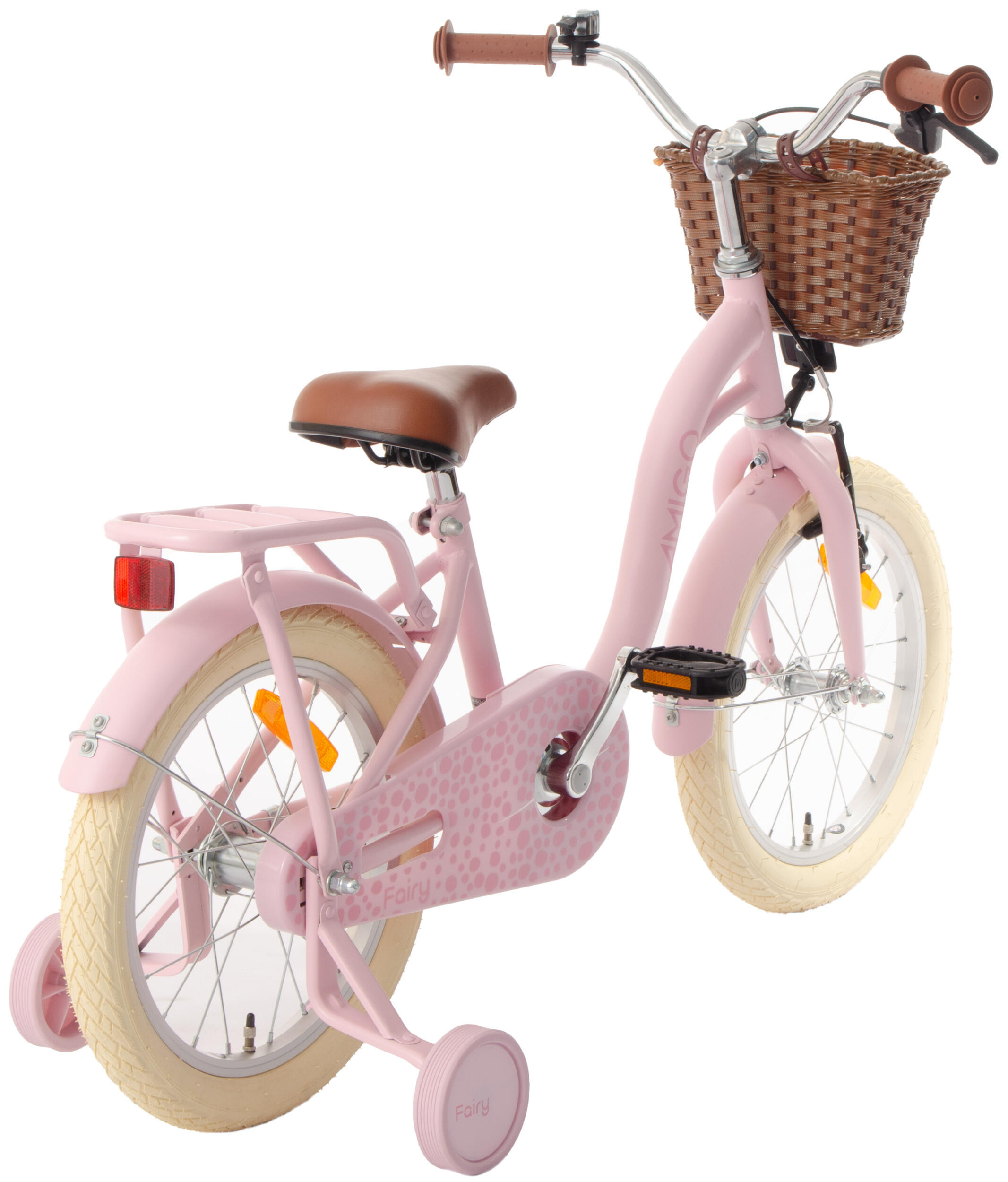 AMIGO Meisjesfiets Fairy 16 Inch Meisjes Terugtraprem Roze 6/7