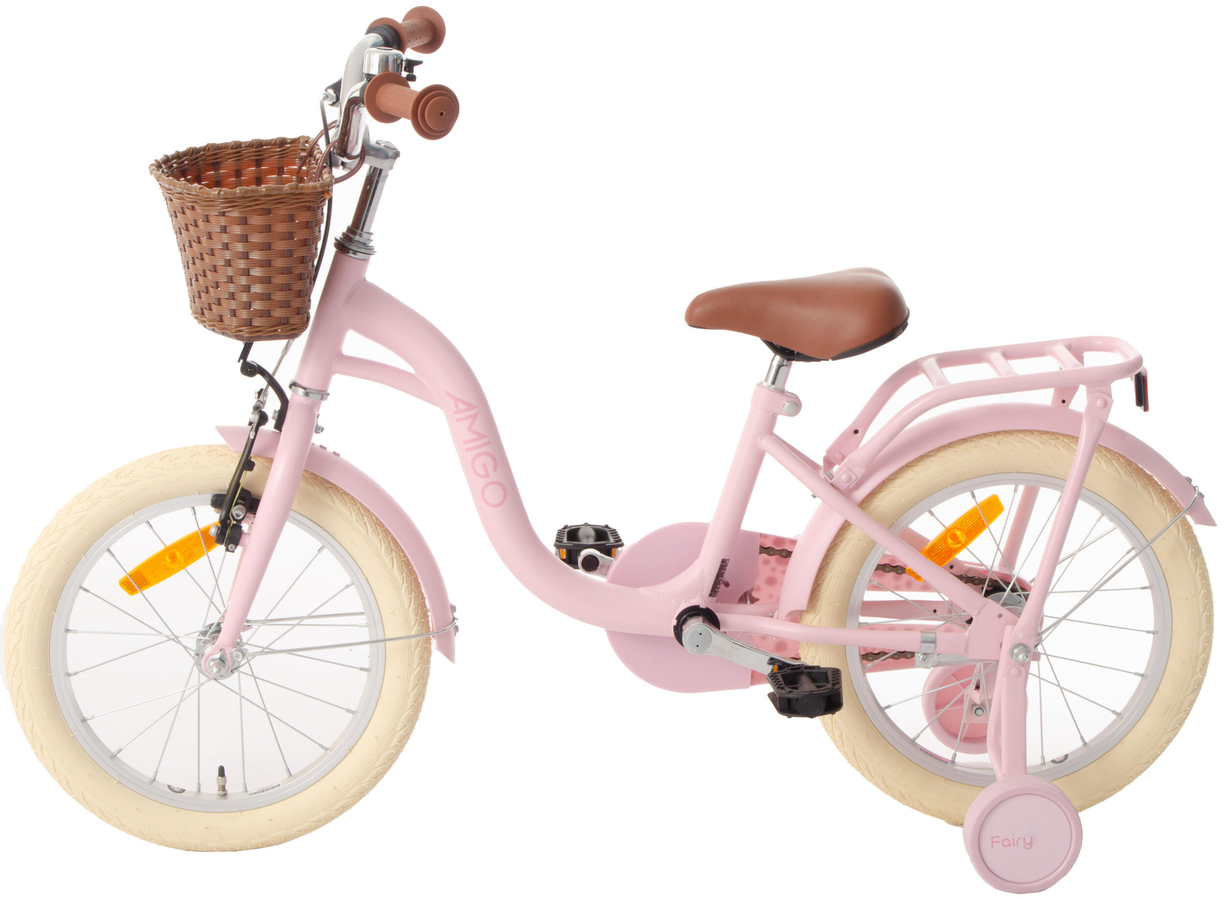 AMIGO Meisjesfiets Fairy 16 Inch Meisjes Terugtraprem Roze 3/7