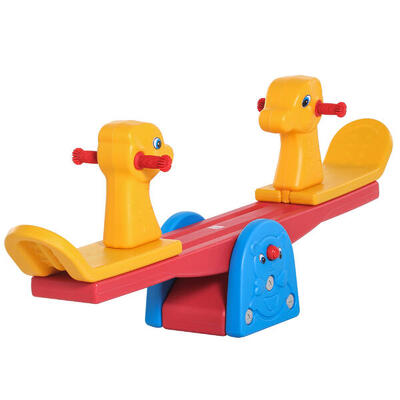 HOMCOM Altalena a Bilico con Maniglie Antiscivolo per Bambini Età 1-4 Anni