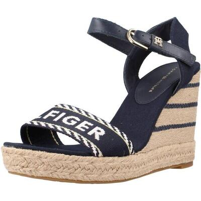 Sandalias Mujer Tommy Hilfiger Seasonal Webbing Wedge Azul