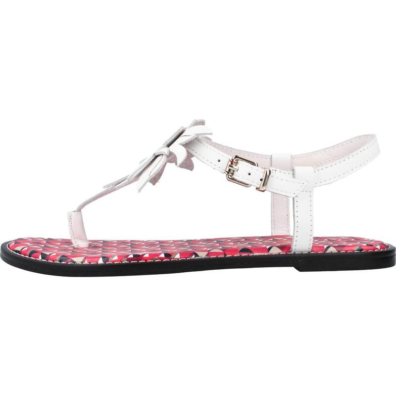 Sandalias Mujer Tommy Hilfiger Th Geo Print Flat Sandal Blanco