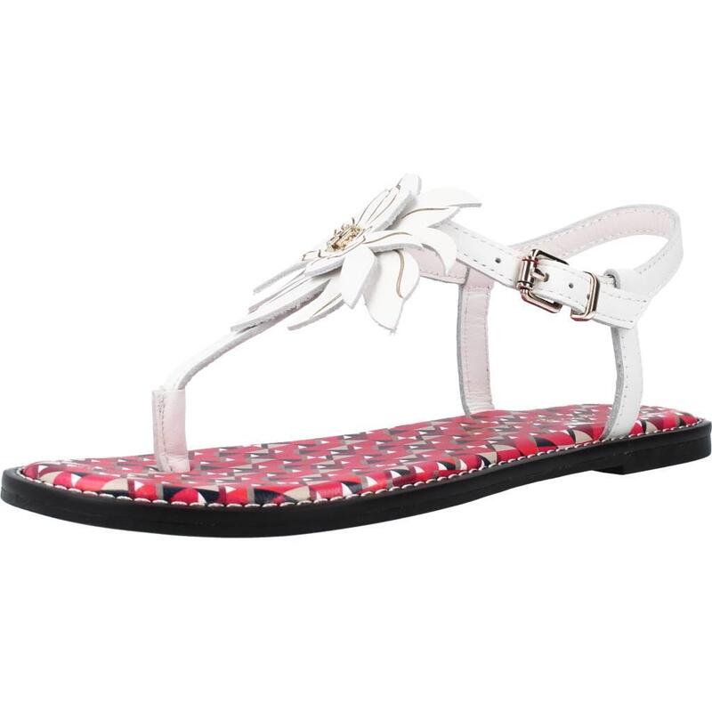 Sandalias Mujer Tommy Hilfiger Th Geo Print Flat Sandal Blanco