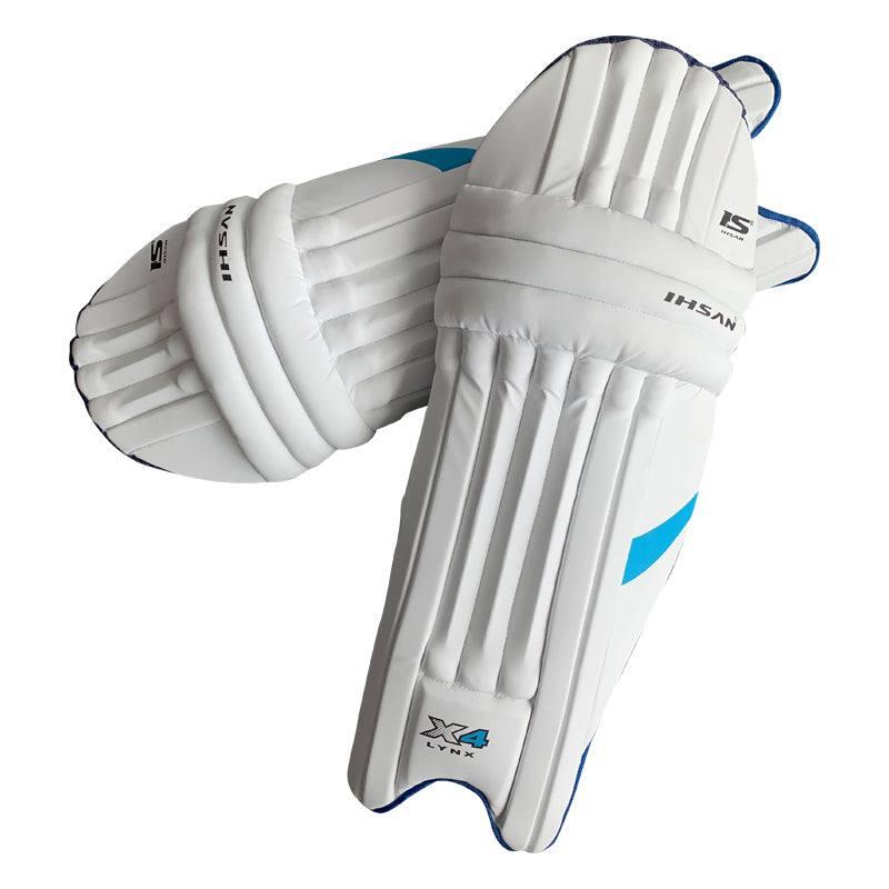 Ihsan Cricket Batting Pads, Test Pads Unisex in White X4