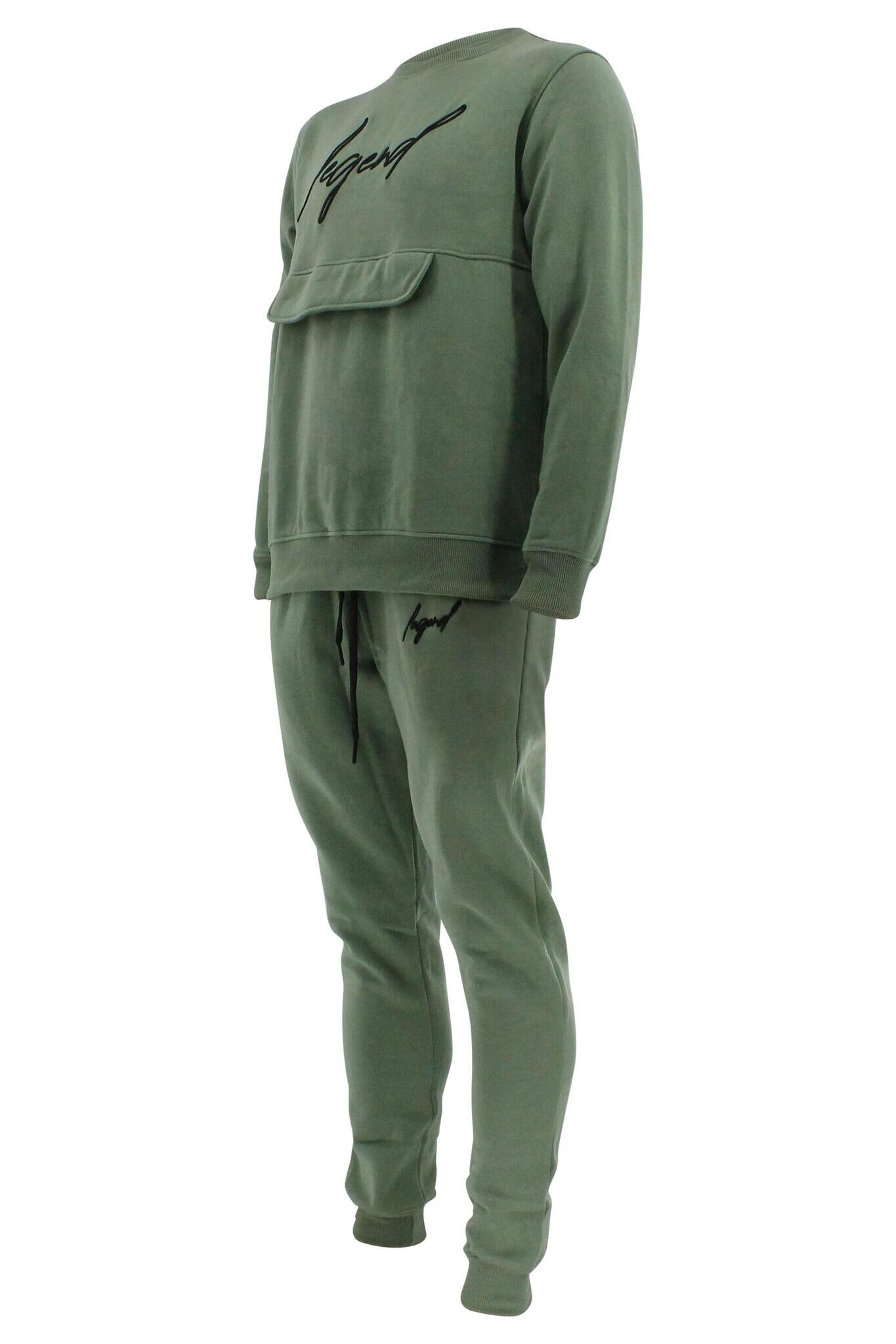 Joggingpak sweater Heren/Dames signature Milano Olive Fitness en Hardlopen 4/5